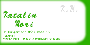 katalin mori business card